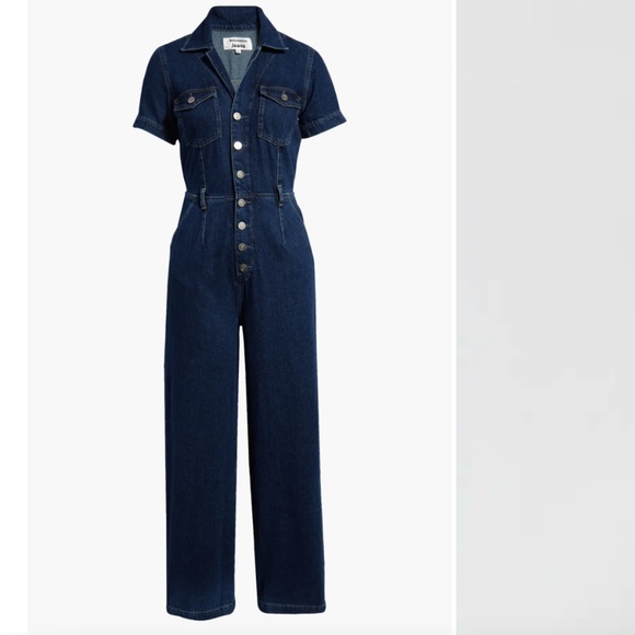 NWT $198 Reformation James Wide Leg Denim Jumpsuit in size 0! - Picture 5 of 7